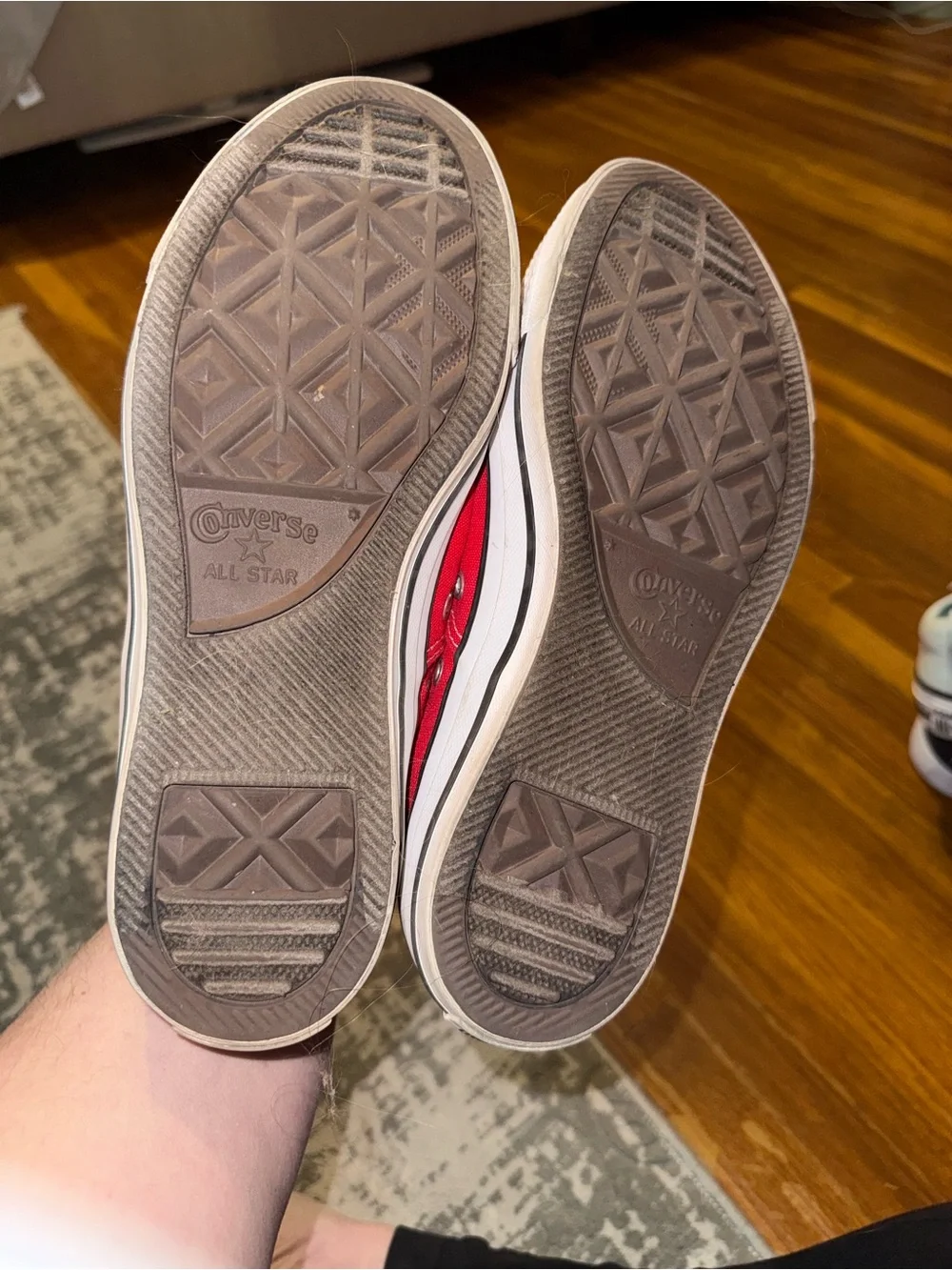 Women’s Red Low-Top Canvas Converse - Picture 4 of 5